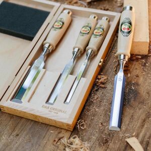 Kirschen 1141000 Ahşap Kutulu Düz Iskarpela Takımı 4 Parça