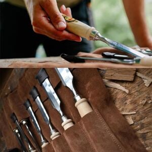 Kirschen 1131002 Deri Rulo Çantalı Düz Iskarpela Takımı 8 Parça