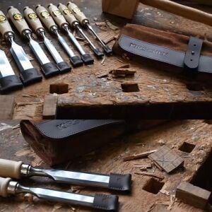 Kirschen 1131002 Deri Rulo Çantalı Düz Iskarpela Takımı 8 Parça