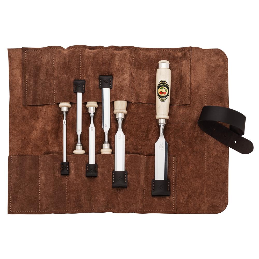 Kirschen 1171002 Deri Rulo Çantalı Düz Iskarpela Takımı 6 Parça