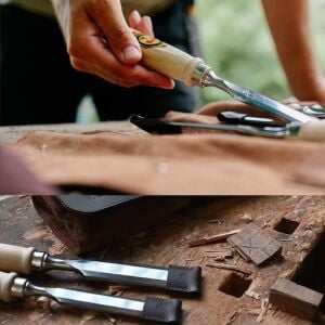 Kirschen 1171002 Deri Rulo Çantalı Düz Iskarpela Takımı 6 Parça