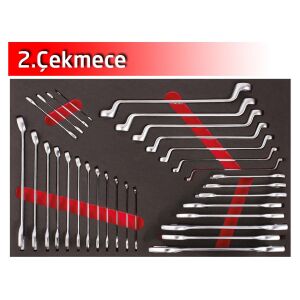 İzeltaş 5 Çekmeceli Partner Mobil Takım Dolabı 118 Parça (Dolu)