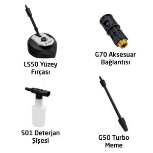 Lutian LT04AC01 Basınçlı Yıkama Akesuar Seti