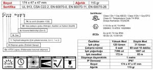 Kalant SF-8 Kendinden Emniyetli Exproof ATEX El Feneri - Zone 0