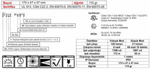 Kalant SF-8 Kendinden Emniyetli Exproof ATEX El Feneri - Zone 0