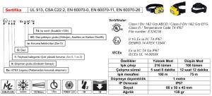 Kalant DS-14 Kendinden Emniyetli Exproof ATEX Kafa Feneri - Zone 0