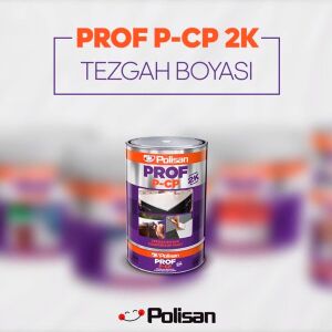 Polisan Prof P-CP 2K Çift Bileşen Tezgah Boyası 1 Kg (A+B) - Beyaz