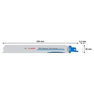 Bosch Pro S1137 BEF Orta Hizmet Metal Kesim Tilki Kuyruğu Bıçağı 225 mm