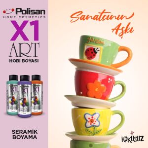 Polisan X1ART Multisurface Hobi Boyası 120ml - 0062 Turkuaz