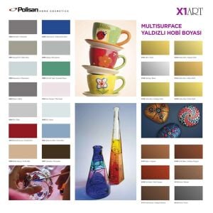 Polisan X1ART Vernikli Hobi Boyası 500ml - Bayrak Kırmızı