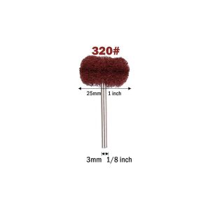 6206X5 5'li Pimli Aşındırıcı Temizleme Polisaj Keçe 25mm - Kırmızı 320 Kum