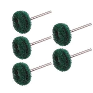 6205X5 5'li Paket Pimli Aşındırıcı Temizleme Polisaj Keçe 25mm - Yeşil 180 Kum