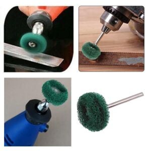 6205X5 5'li Paket Pimli Aşındırıcı Temizleme Polisaj Keçe 25mm - Yeşil 180 Kum