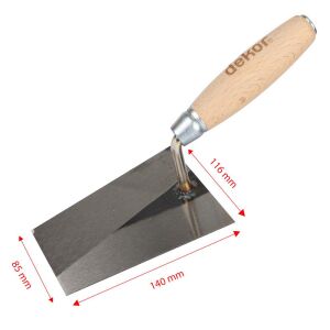 Dekor 065 Ahşap Saplı Duvarcı Malası 14 cm