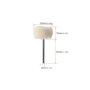 6210X5 5'li Paket Pimli Parlatma Temizleme Kaşmir Yün Polisaj Keçe 25 mm