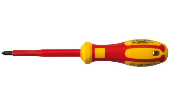 CETA FORM G03-001-080 C-Plus 1000V İzoleli Pozidriv Uçlu Tornavida Pz1x80 mm