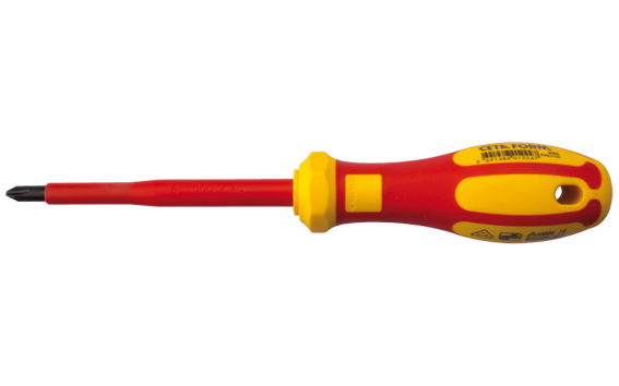 CETA FORM G03-000-060 C-Plus 1000V İzoleli Pozidriv Uçlu Tornavida Pz0x60 mm