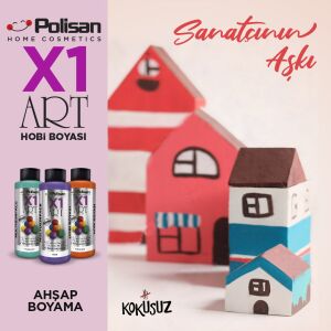 Polisan X1ART Multisurface Hobi Boyası 120ml - 0039 Koyu Kırmızı