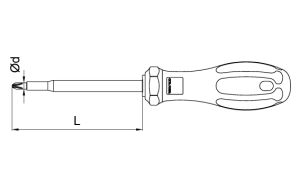 CETA FORM G02-002-100 C-Plus 1000V İzoleli Yıldız Uçlu Tornavida Ph2x100 mm