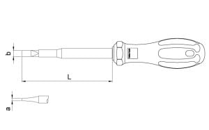 CETA FORM G01-030-100 C-Plus 1000V İzoleli Düz Uçlu Tornavida 3x100 mm