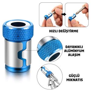 6134X3 Bits Uçlar İçin Mıknatıslı Vida Tutucu Halka 24 mm 3 Adet