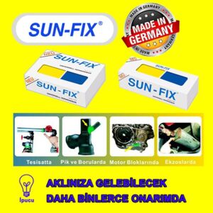 Sun-Fix Universal Çift Karışımlı Epoksi Macun Kaynak 40 gr