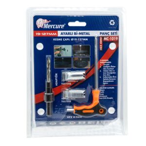 Mercure MC-1019 Ayarlı Bi-Metal Delik Testere Panç Seti 19-127 mm