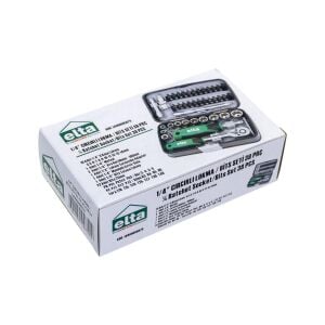 Elta 1/4'' Altıköşe Cırcırlı Lokma Anahtar ve Bits Uç Seti 38 Parça