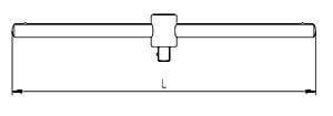 İZELTAŞ 3/8'' T Kol 200 mm