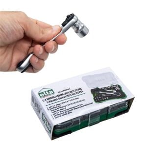 Elta 1/4'' Altıköşe Cırcırlı Lokma Anahtar ve Bits Uç Seti 23 Parça