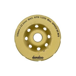 Dandoo 115 mm Çift Sıra Elmas Beton Taş Yüzey Silme Temizle Diski