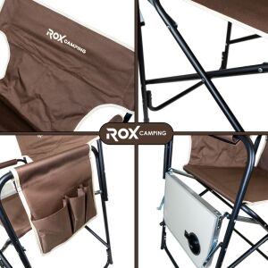 Rox Camping 0318 Fonksiyonel Sehpalı Kamp Sandalyesi - Kahverengi