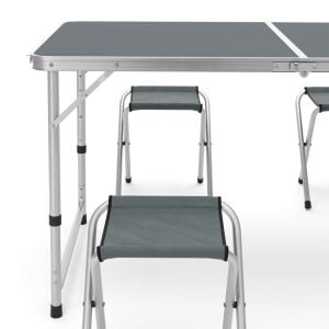 Rox Camping 0313 Tabureli Yükseklik Ayarlı Katlanır Kamp Masası Seti