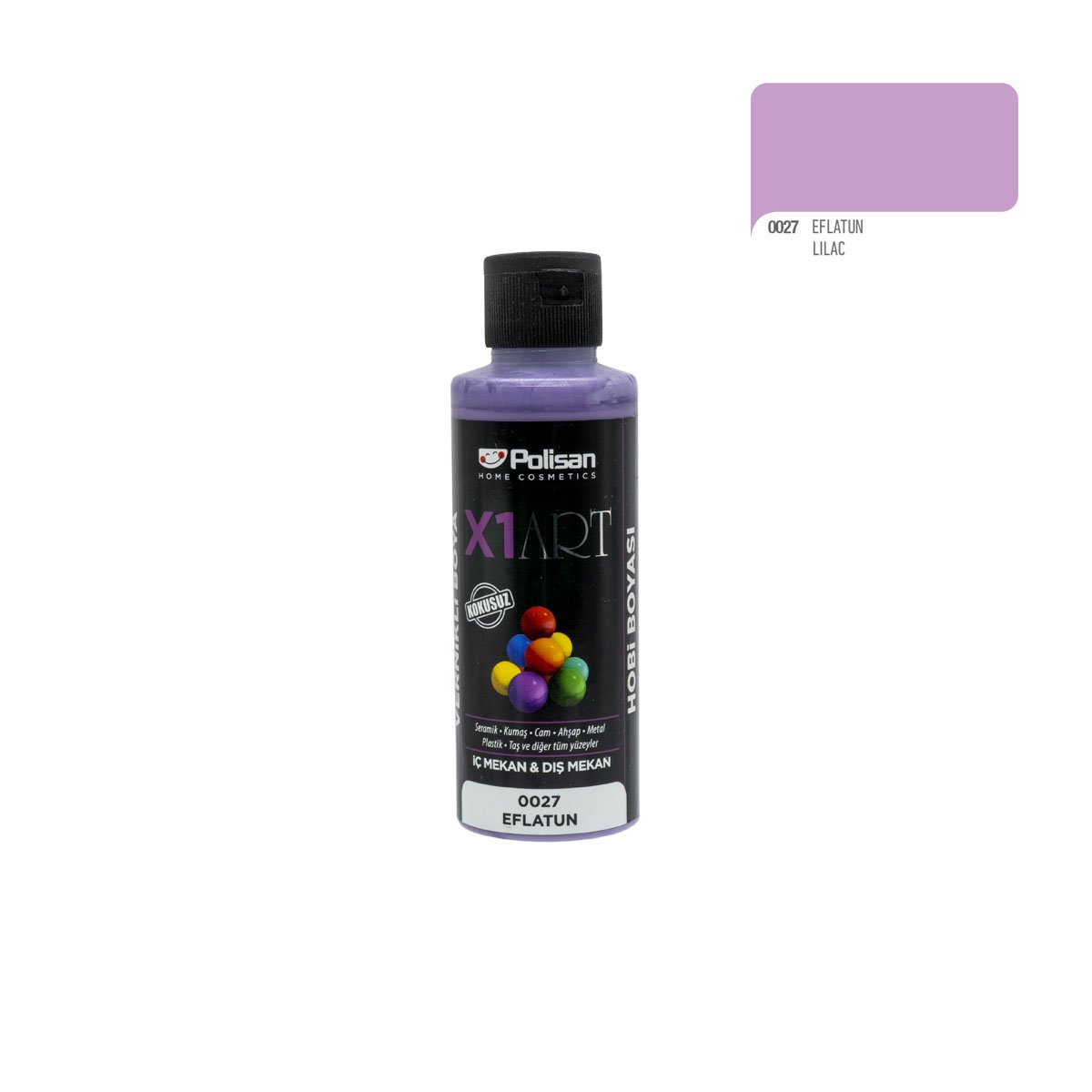 Polisan X1ART Vernikli Hobi Boyası 120ml - Eflatun