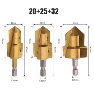 6414 Bits Saplı PPRC PVC Plastik Boru Genişletme Havşa Seti 3 Parça