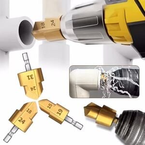 6414 Bits Saplı PPRC PVC Plastik Boru Genişletme Havşa Seti 3 Parça