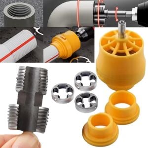 6425 PVC PPRC Boru İçin İç ve Dış Diş Açma Aparatı Seti 9 Parça