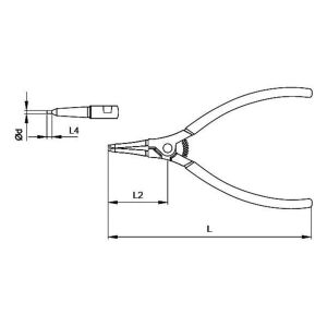 Ceta Form E65-44-0310 Dış Segman Pensesi 310 mm (Düz Uçlu-Yaylı)