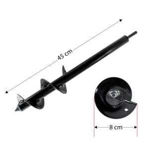 6396 Matkaba Takılır Altıgen Saplı Toprak Delici Burgu 8x45 cm