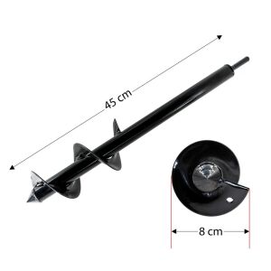 6396 Matkaba Takılır Altıgen Saplı Toprak Delici Burgu 8x45 cm