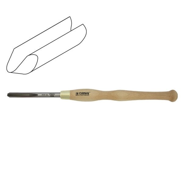 NAREX 819103 HSS Ahşap Torna Bıçağı Kase Oyma Ağız 13x150 mm