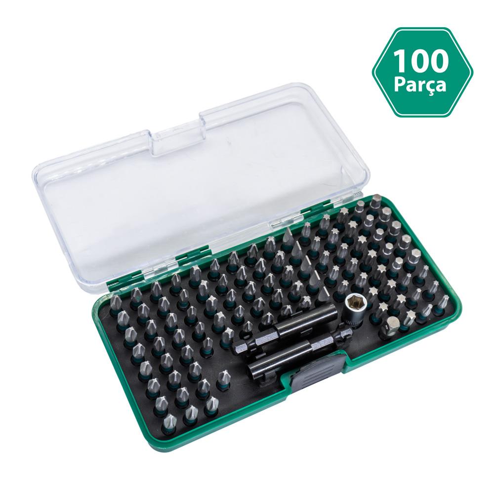 6421 Adaptörlü Bits Uç Vidalama Seti 100 Parça