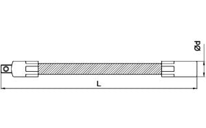 CETA FORM C01-75F 1/4'' Bükülebilir Uzatma Kolu 150 mm