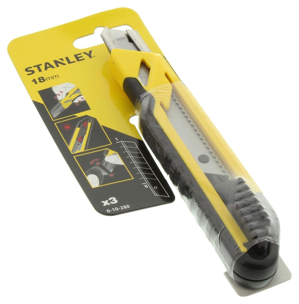 STANLEY 0-10-280 Ayarlı Maket Bıçağı-18 mm (Teşhir Kartlı)