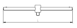 İZELTAŞ 1/4'' Lokma T Kol 115 mm