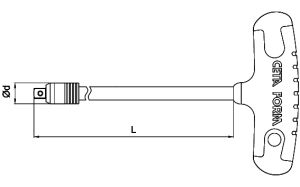 CETA FORM C01-60S 1/4'' T Saplı Lokma Kolu