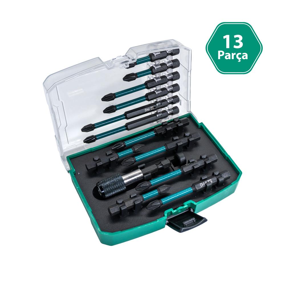 6418 Adaptörlü Bits Uç Vidalama Seti 13 Parça