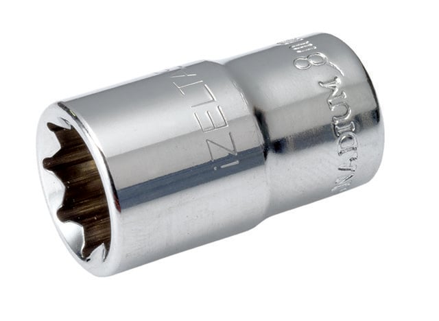 İZELTAŞ 1/4'' Sekiz Köşe Lokma Anahtar 8 mm