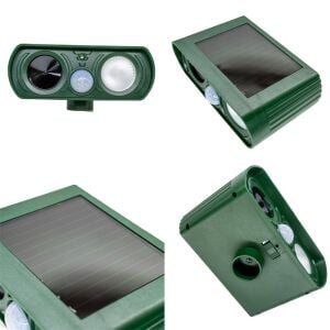 6415 Ultrasonik Güneş Enerjili Kedi Köpek Yabani Hayvan Kovucu