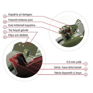 Valpro 803111110 Metal Yakıt Bidonu 10 Litre (1257.00.00)